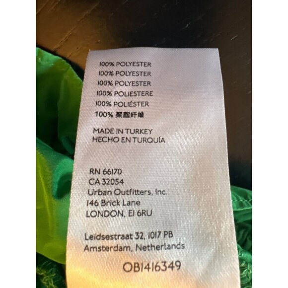 Maeve Anthropologie Green Smocked Ruffle Crop Top Size US 4 UK 8 - Picture 6 of 6